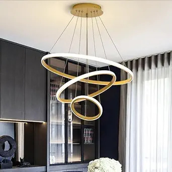 Modern LED 3 Ring Chandelier